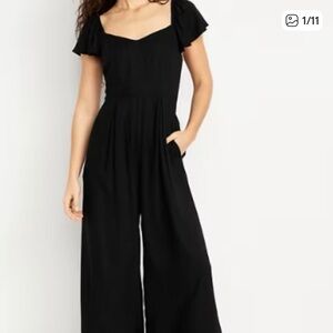 Old Navy Black flutter Sleeve Jumpsuit